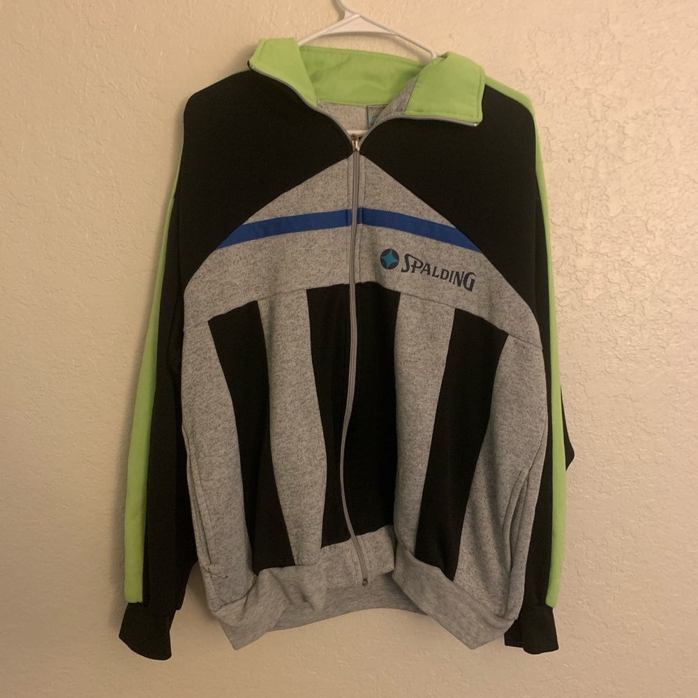 Vintage color block Spalding Track Jacket